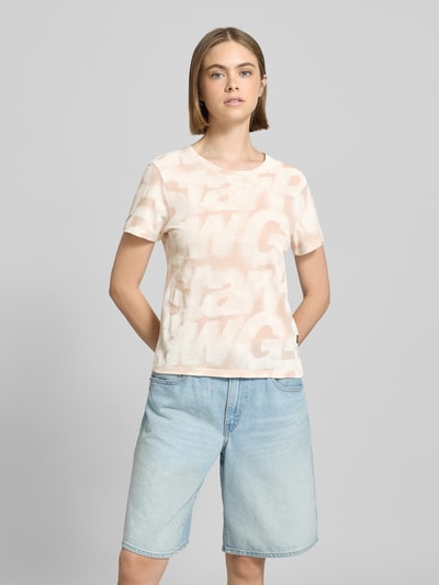 G-Star Raw T-shirt met ronde hals en labeldetail Lichtroze - 4
