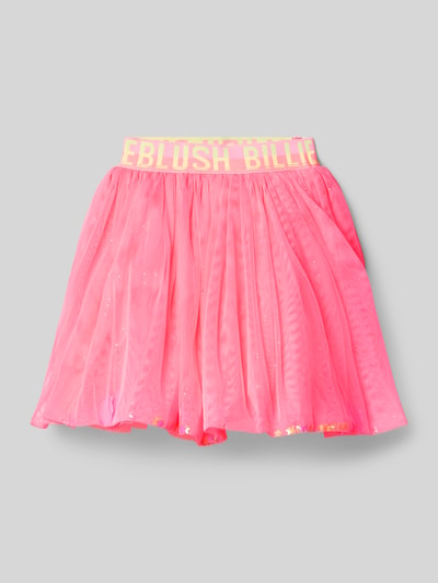 Productfoto, tulerok met elastische band van BILLIEBLUSH, roze tule met labeldetail, A-lijn, bandwijdte maat 116: 25 cm, totale lengte: 37 cm