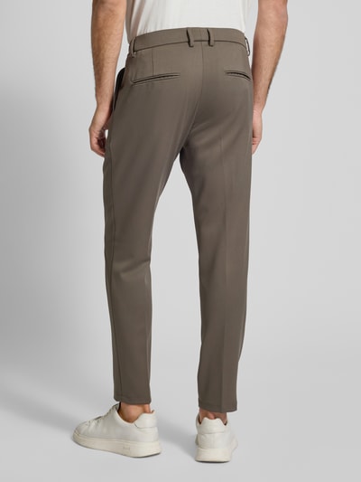 Drykorn Spodnie materiałowe o kroju slim fit w kant model ‘Ajend’ Khaki 5