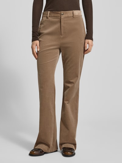 Lauren Ralph Lauren Flared Cut Cordhose mit Eingriff- und Gesäßtaschen Modell 'KADEN' Taupe 4