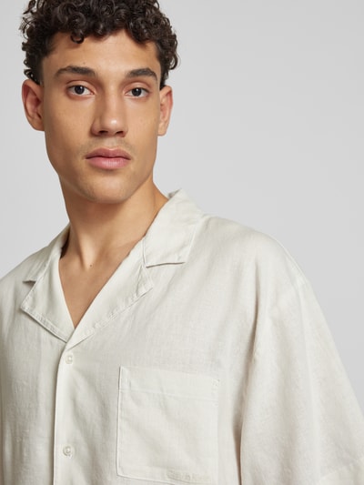 Calvin Klein Underwear Relaxed Fit Pyjama-Oberteil aus Leinen-Lyocell-Mix Beige 3