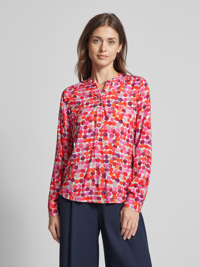 Emily Van den Bergh Blouse met korte knoopsluiting Felroze - 4