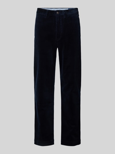 Polo Ralph Lauren Stretch straight fit corduroy broek met riemlussen, model 'BEDFORD' Marineblauw - 2