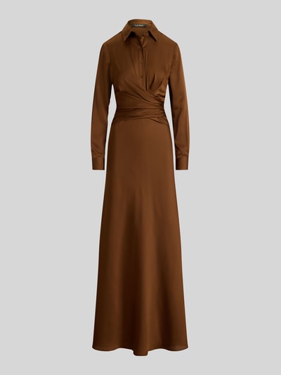 Lauren Ralph Lauren Avondjurk met plooien in de taille Lichtbruin - 2