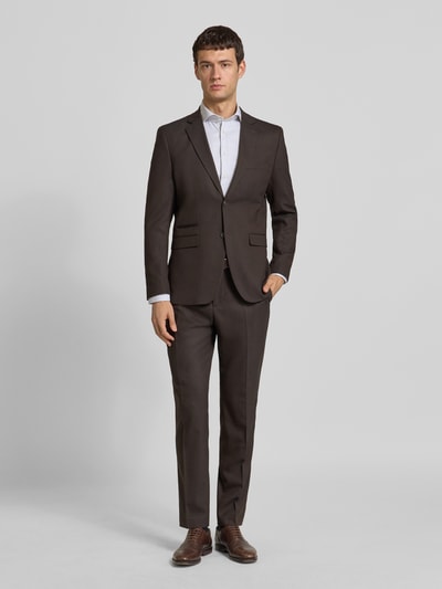 Profuomo Slim Fit Business-Hemd mit Haifischkragen Modell 'Cutaway' Sand 1