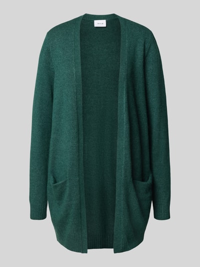 Vila Kurtka z dzianiny z przodem bez zapięcia model ‘RIL’ Butelkowy zielony 2