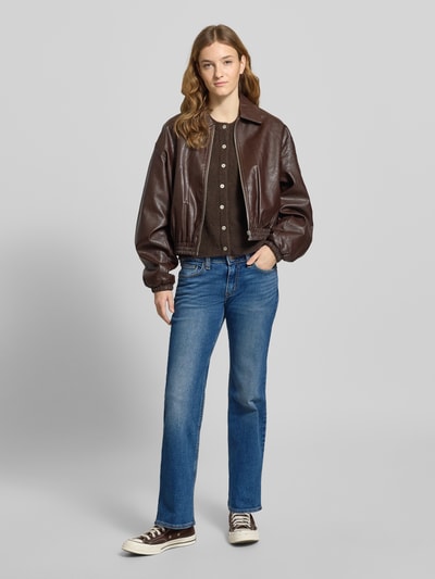 Levi's® Bootcut Jeans aus Baumwoll-Mix Modell 'SUPERLOW' Blau 1