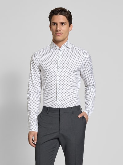 Jake*s Slim Fit Business-Hemd mit extra langem Arm Weiss 4