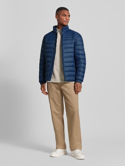 BOSS Orange Slim Fit Steppjacke mit Label-Patch Modell 'ODEN2' Rauchblau 1