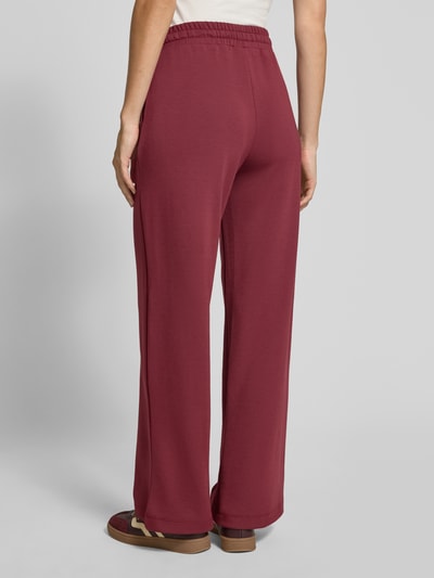 Soyaconcept Spodnie dresowe z elastycznym pasem i tunelem model ‘Banu’ Bordowy 5