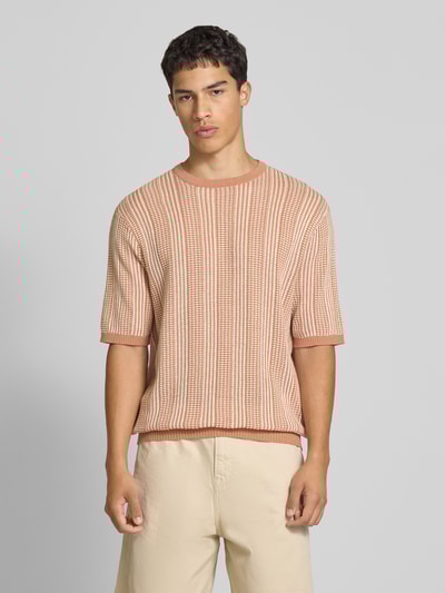 Only & Sons Regular fit T-shirt van puur katoen Lichtrood - 4