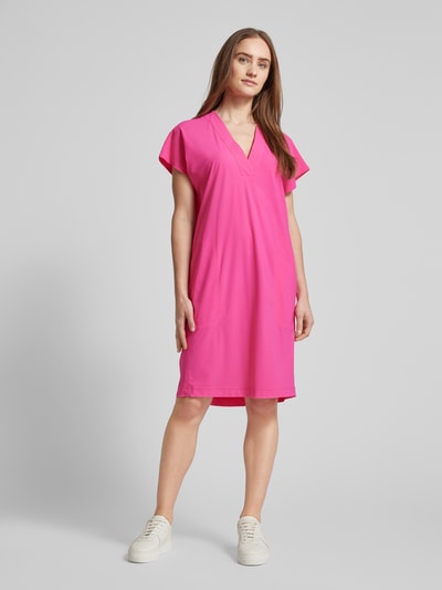 Raffaello Rossi Knielanges Kleid mit V-Ausschnitt Modell 'JOYCE' Pink 1