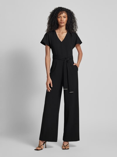 Calvin Klein Womenswear Jumpsuit met V-hals Zwart - 4