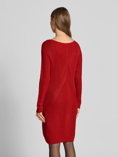 Lauren Ralph Lauren Strickkleid mit Rundhalsausschnitt Modell 'NISHAN' Rot 5