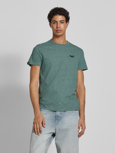 Superdry T-Shirt mit Label-Stitching Gruen 4