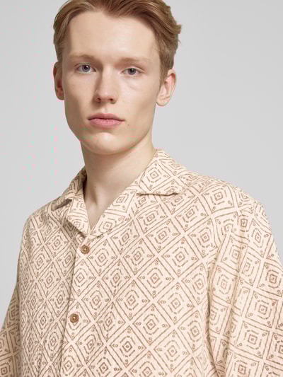 Jack & Jones Regular fit vrijetijdsoverhemd met resortkraag, model 'BLUVINCENT' Zand - 3