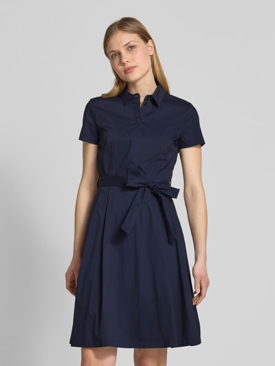 Christian Berg Woman Selection Hemdblusenkleid mit Bindegürtel und kurzer Knopfleiste Marine 4