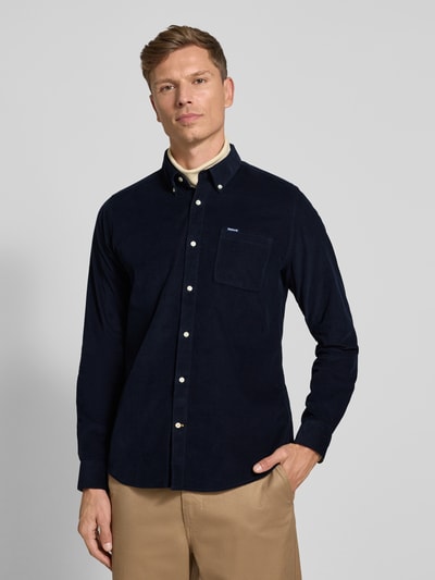 Barbour Tailored Fit Freizeithemd aus reiner Baumwolle Marine 4