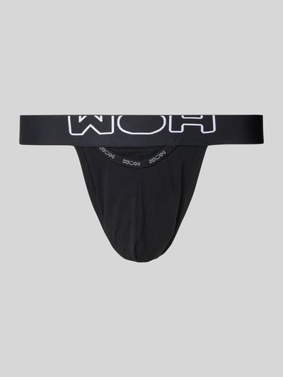 WOH Suspensoir met elastische band met label Zwart - 1