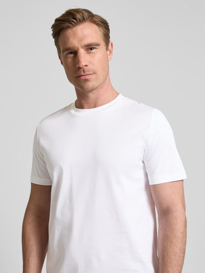 s.Oliver BLACK LABEL Regular Fit T-Shirt aus reiner Baumwolle Weiss 3