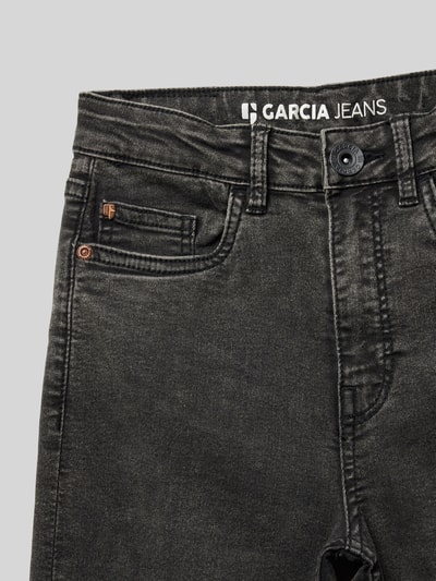 Garcia Straight fit jeans met steekzakken, model 'Ivy' Zwart - 2