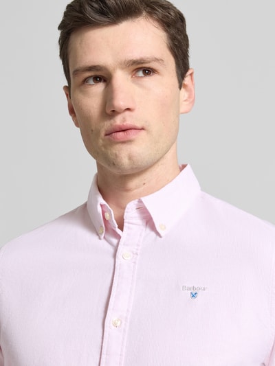 Barbour Tailored Fit Freizeithemd aus reiner Baumwolle Modell 'STRIPED OXFORD' Pink 3