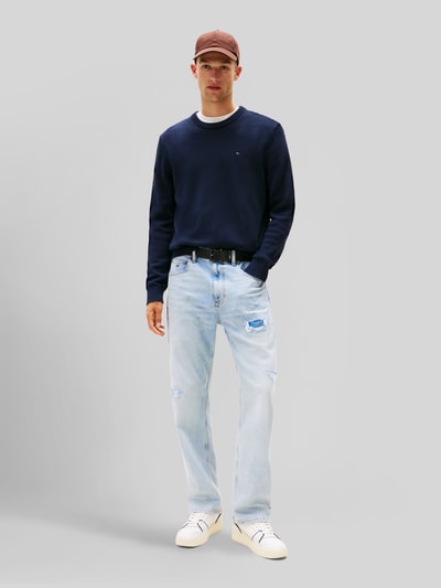 Tommy Jeans Regular Fit Pullover aus reiner Baumwolle Dunkelblau 1