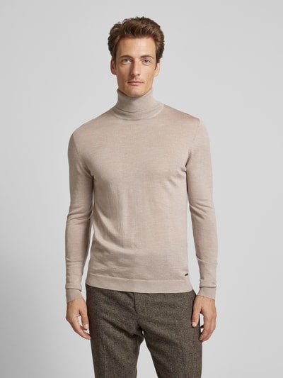 Roy Robson Wollpullover mit Rollkragen Beige 4