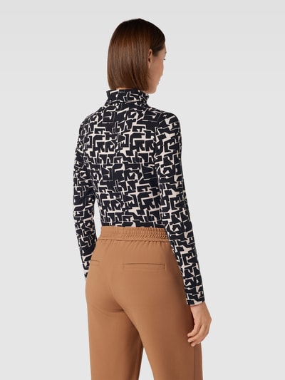 Christian Berg Woman Shirt met lange mouwen met all-over motief Zwart - 5