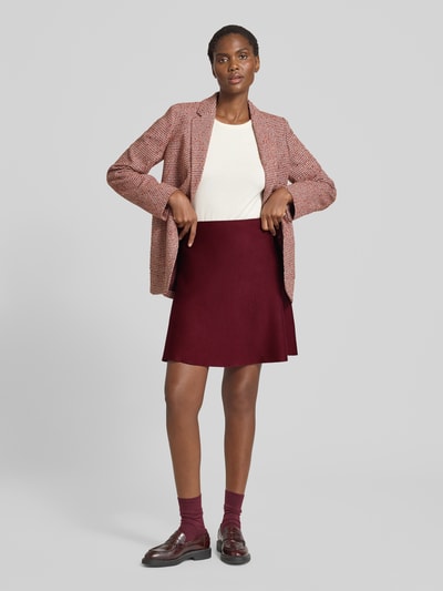 Jake*s Collection Minirok met structuurmotief Aubergine - 1