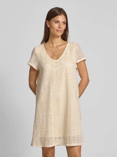 Vero Moda Regular fit vrijetijdsjurk van kant, model 'MAYA' Offwhite - 4