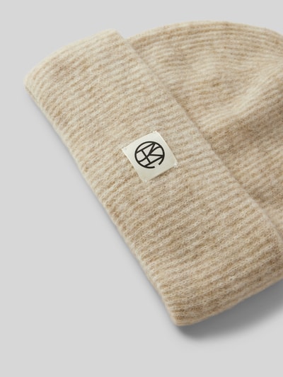 MSCH Copenhagen Czapka beanie z naszywką z logo model ‘Hope’ Beżowy 2