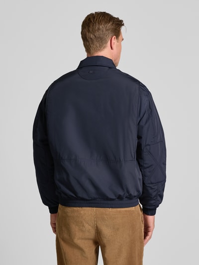 Lacoste Regular Fit Bomberjacke mit Umlegekragen Dunkelblau 5