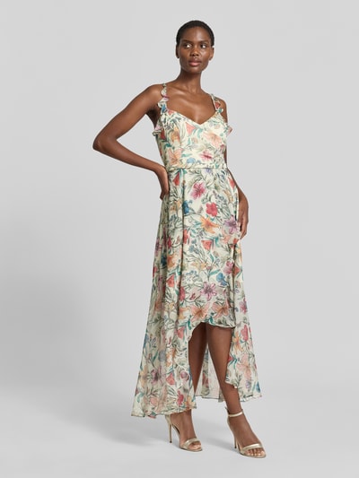 VM by Vera Mont Cocktailkleid mit Herz-Ausschnitt Hellgelb 1