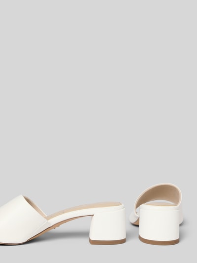 Tamaris Lederslides mit Blockabsatz Weiss 2