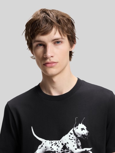 HUGO Regular Fit T-Shirt aus reiner Baumwolle Black 3