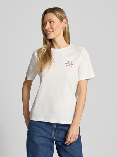 VILA T-Shirt aus Baumwolle Modell 'SYBILLA' Weiss 4