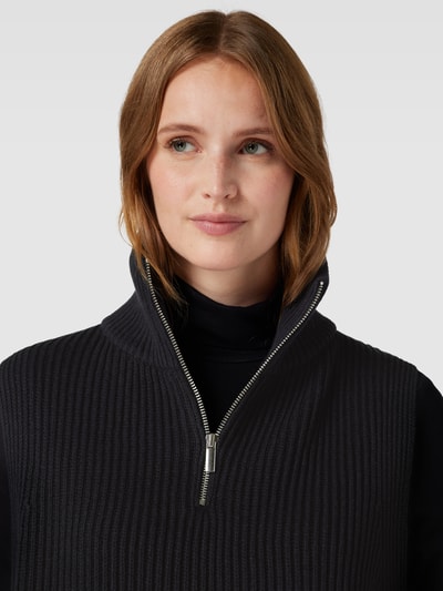 OPUS Gebreide pullover met schipperskraag, model 'Abibo' Zwart - 3