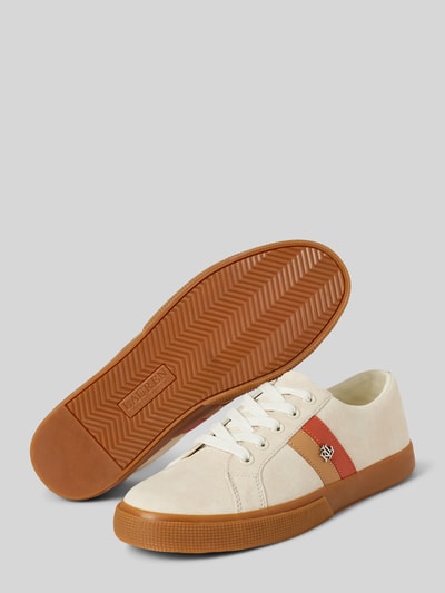 Lauren Ralph Lauren Sneakers met labelapplicatie, model 'JANSON II' Beige - 4