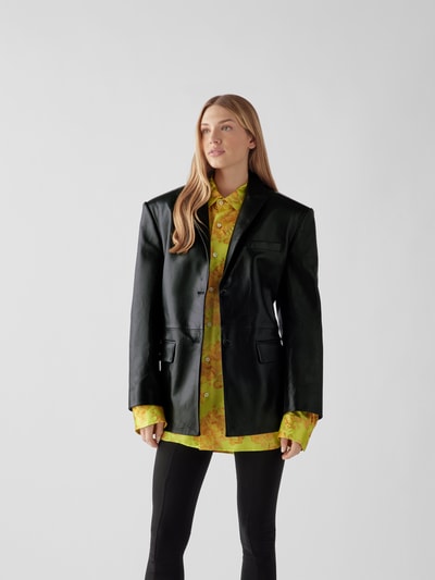 The Mannei Blazer aus Leder Schwarz 4