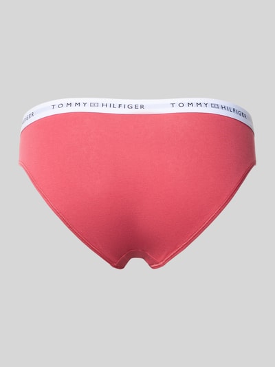 TOMMY HILFIGER Figi z mieszanki bawełny z nadrukiem z logo Mocnoróżowy 3