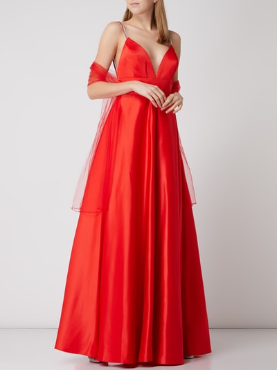 Luxuar Abendkleid mit Ziersteinen  Rot 5