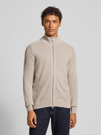 Marc O'Polo Regular fit gebreid jack van puur katoen Beige - 4