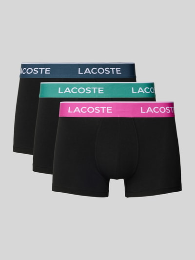 Lacoste Obcisłe bokserki z elastycznym paskiem z logo w zestawie 3 szt. Mocnoróżowy 1