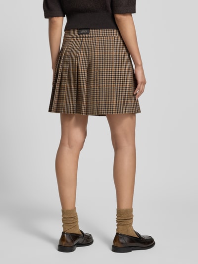 Liu Jo White Minirock mit Dornschließe Camel 5