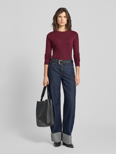 zero Longsleeve mit Rundhalsausschnitt Bordeaux 1