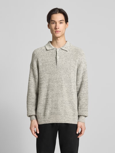 JAKE*S STUDIO MEN Gebreide pullover met polokraag Ecru - 4