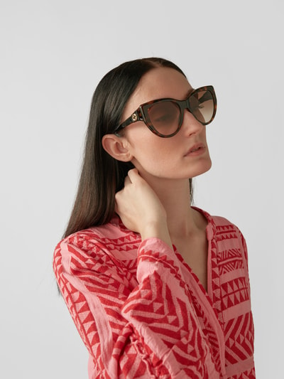 Gucci Unisex Sonnenbrille im Cat-Eye-Stil Dunkelbraun 1