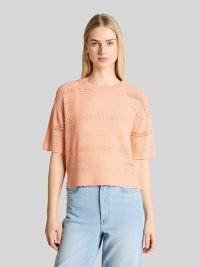 Tom Tailor Denim Relaxed Fit Pullover in Strickoptik Apricot 4