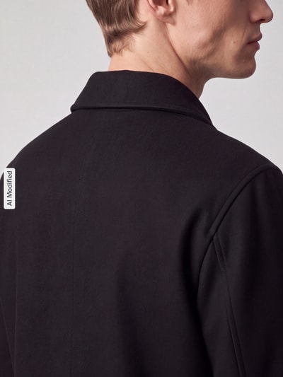 Selected Blouson aus Woll-Mix mit Zweiwege Reißverschluss Black 3
